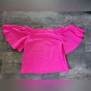 Dobe. Pink Off-Shoulder Women's Top. Zip Back. Excellent Condition